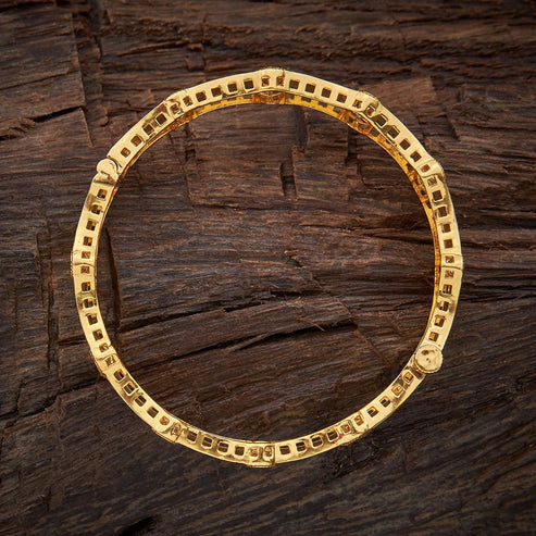 gold plated kundan stone bangle