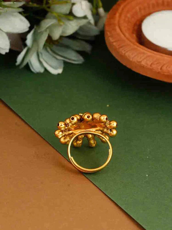 GOLDEN SURYAMUKHI ADJUSTABLE RING