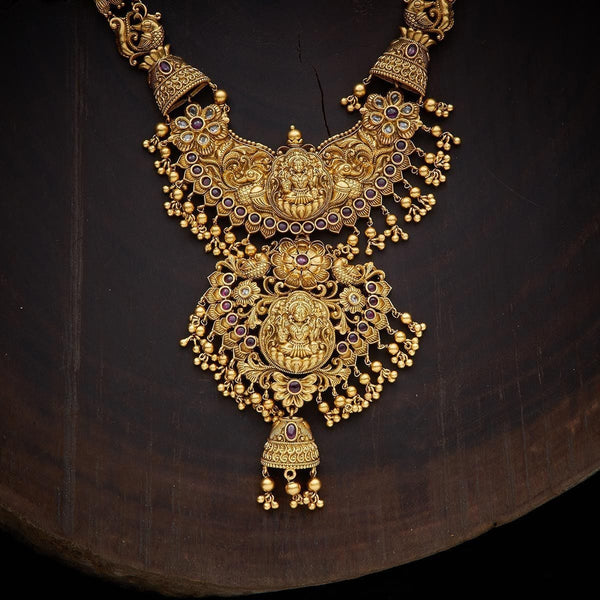 stylish Synthetic stone with adjustable thread necklace set