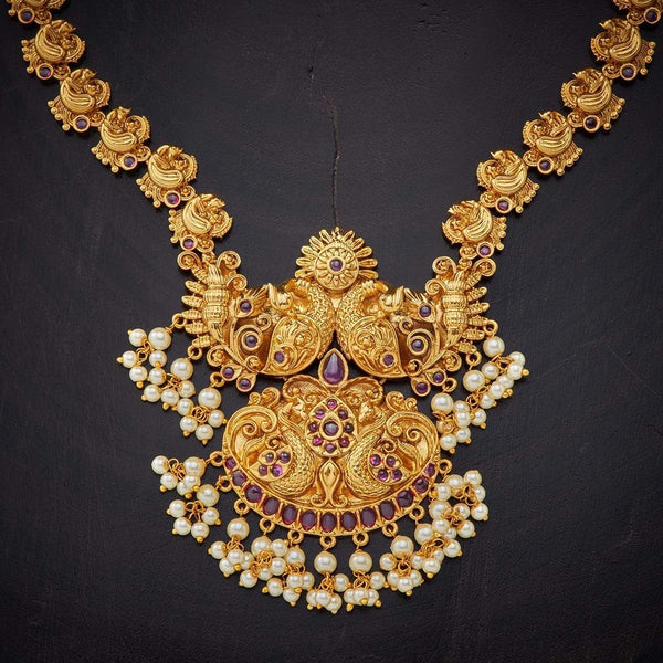 gold plated Stones & Beads Adjustable Chain necklace set