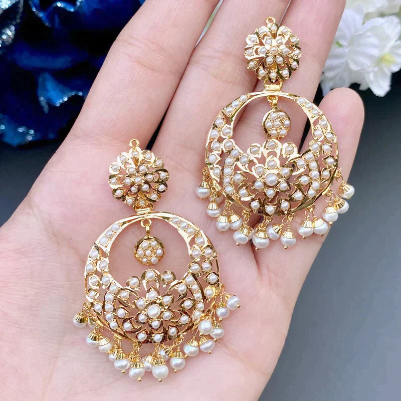 FLORAL PEARL JADAU NECKLACE SET