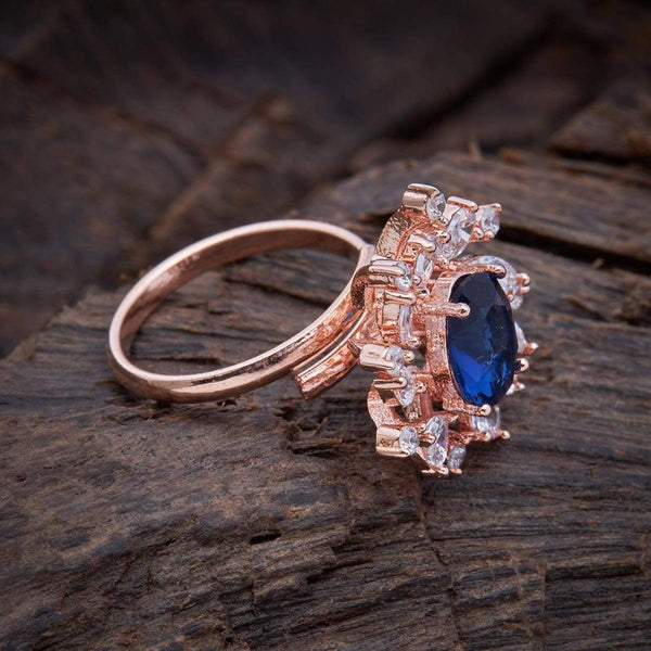 rose gold plated adjustable ring