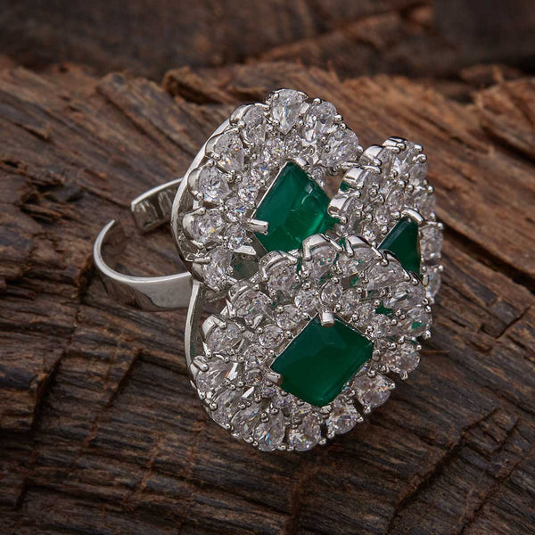 white gold adjustable ring