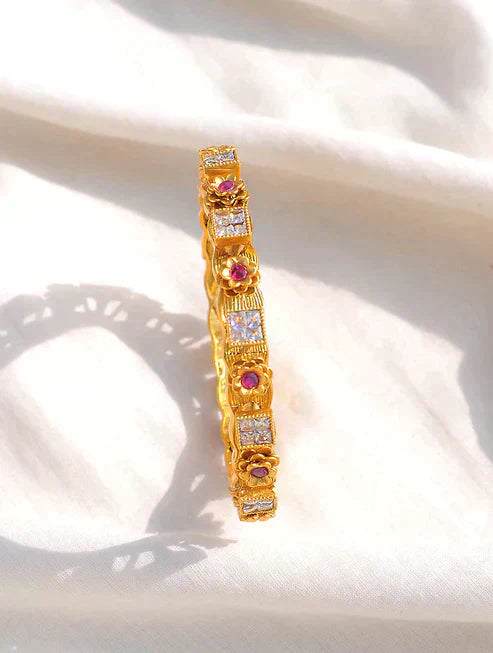 Gold Tone Handcrafted Bangles
