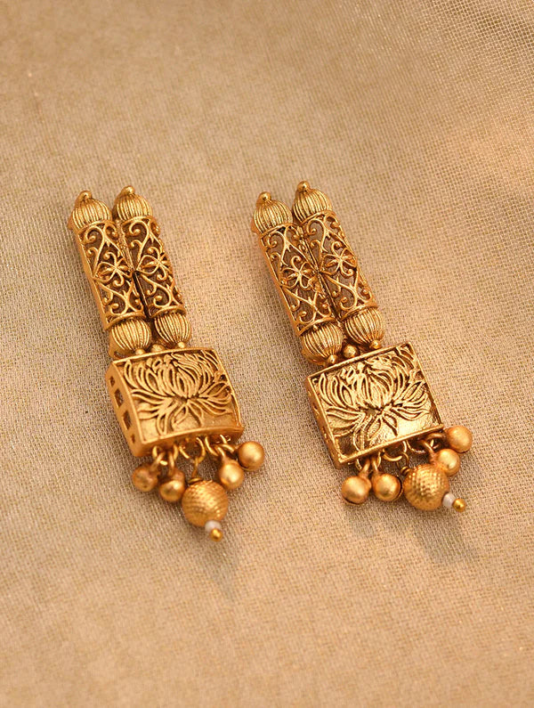 Gold Tone Temple Necklace Set