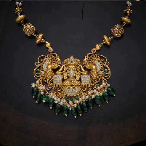 Gold-Plated Necklace Set with Stones & Beads