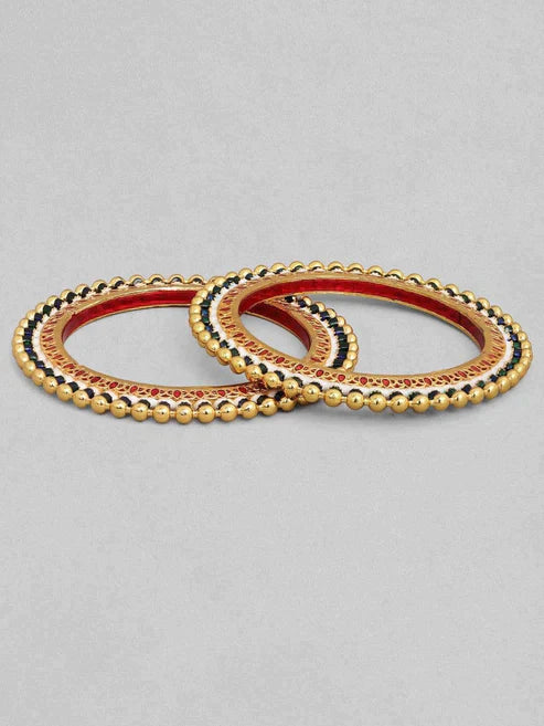 Red Enamel Set of 2 Bangles
