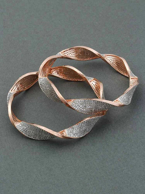 ROSEGOLD BHARATI ZIRCONIA BANGLES