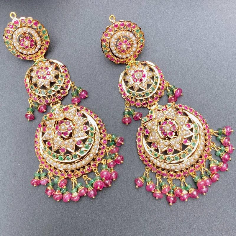 INTRICATE AND ROYAL BRIDAL JADAU NECKLACE SET