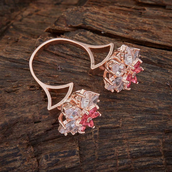 beautiful flower design adjustable finger ring