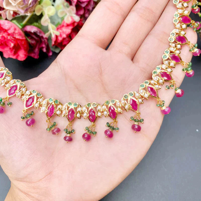 DELICATE RUBY NECKLACE SET