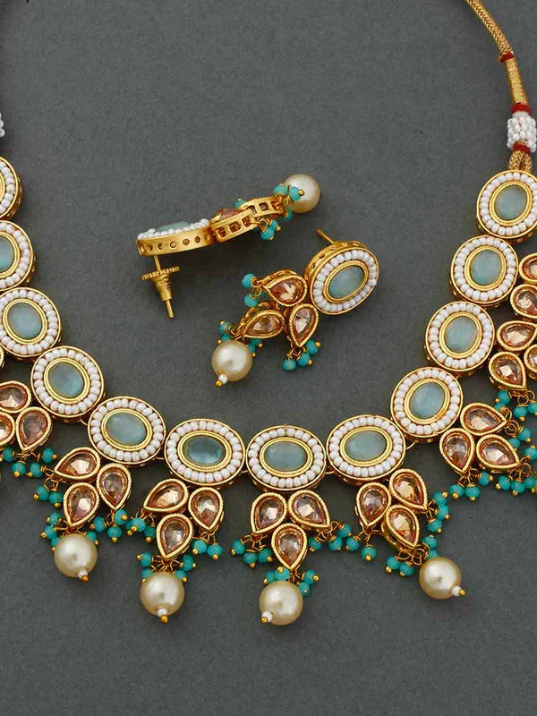 TURQUOISE KAMINI JEWELLERY SET