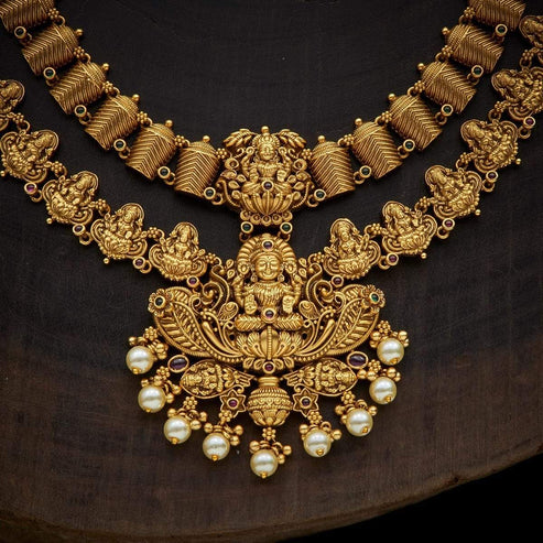 Synthetic Stones & Beads Swarnika Necklace