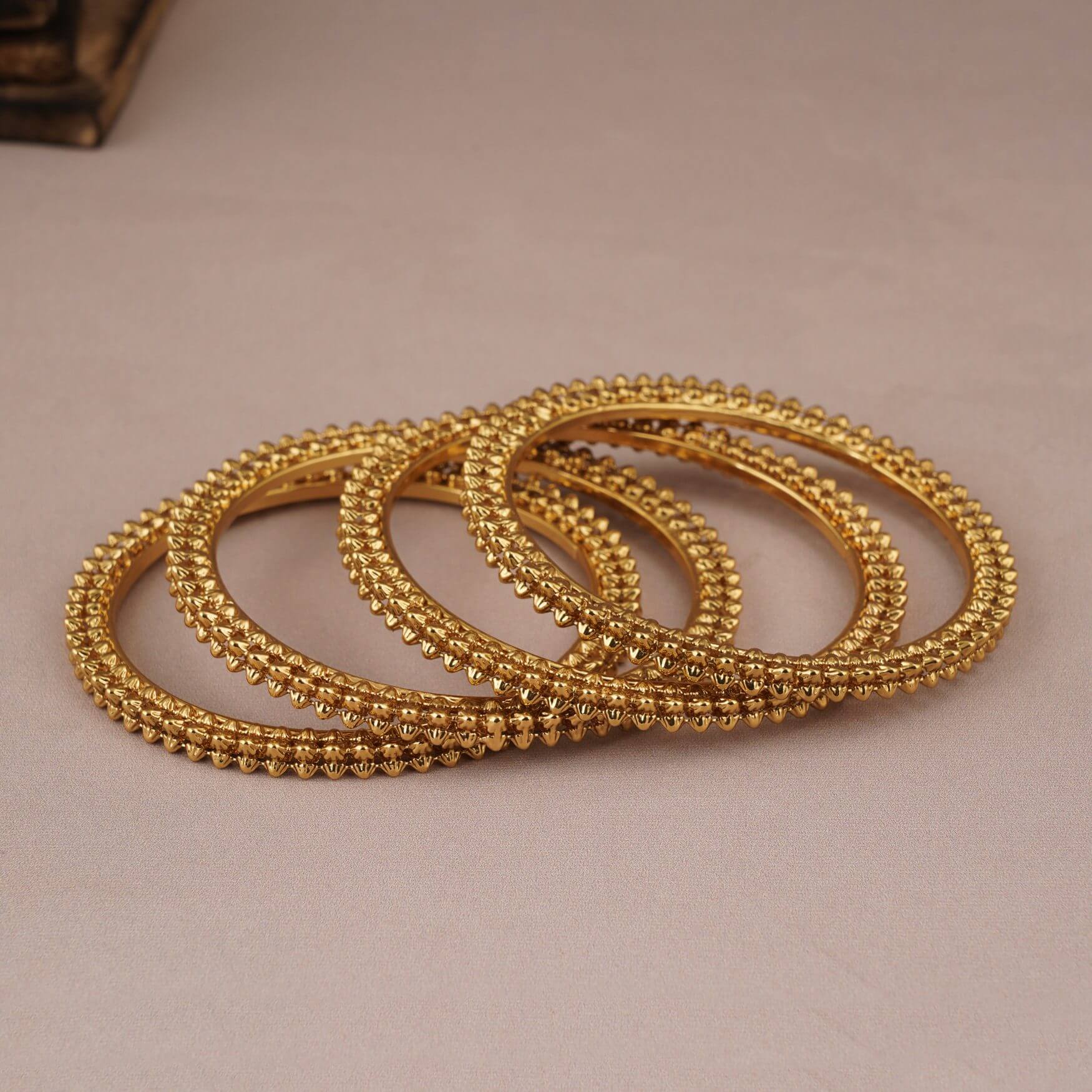 ANTIQUE GOLD PLATED BANGLE SET OF 4