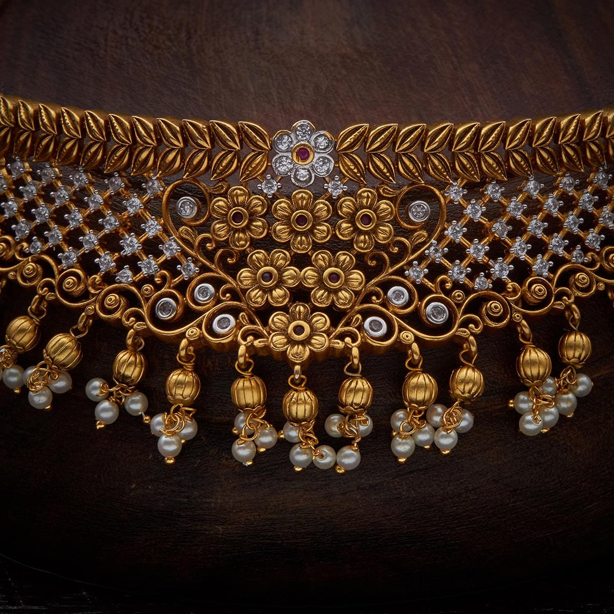 Synthetic Stones & Beads Necklace