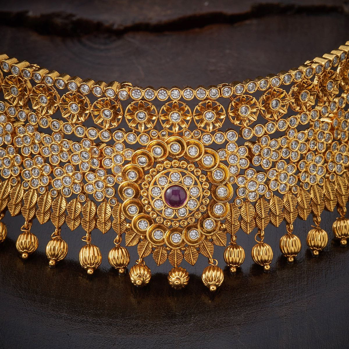 Synthetic Stones Antique Necklace
