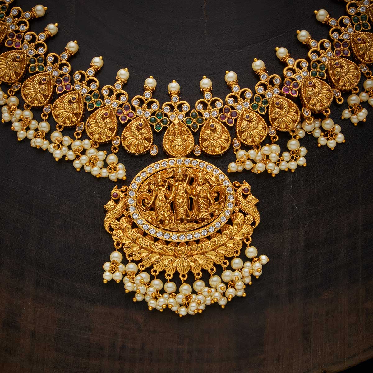 Synthetic Stones & Beads Necklace