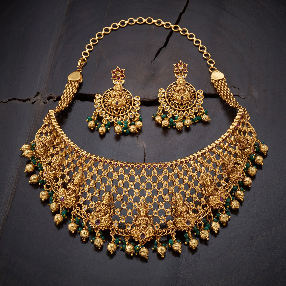Antique Necklace Choker Necklace Emballished With Stones