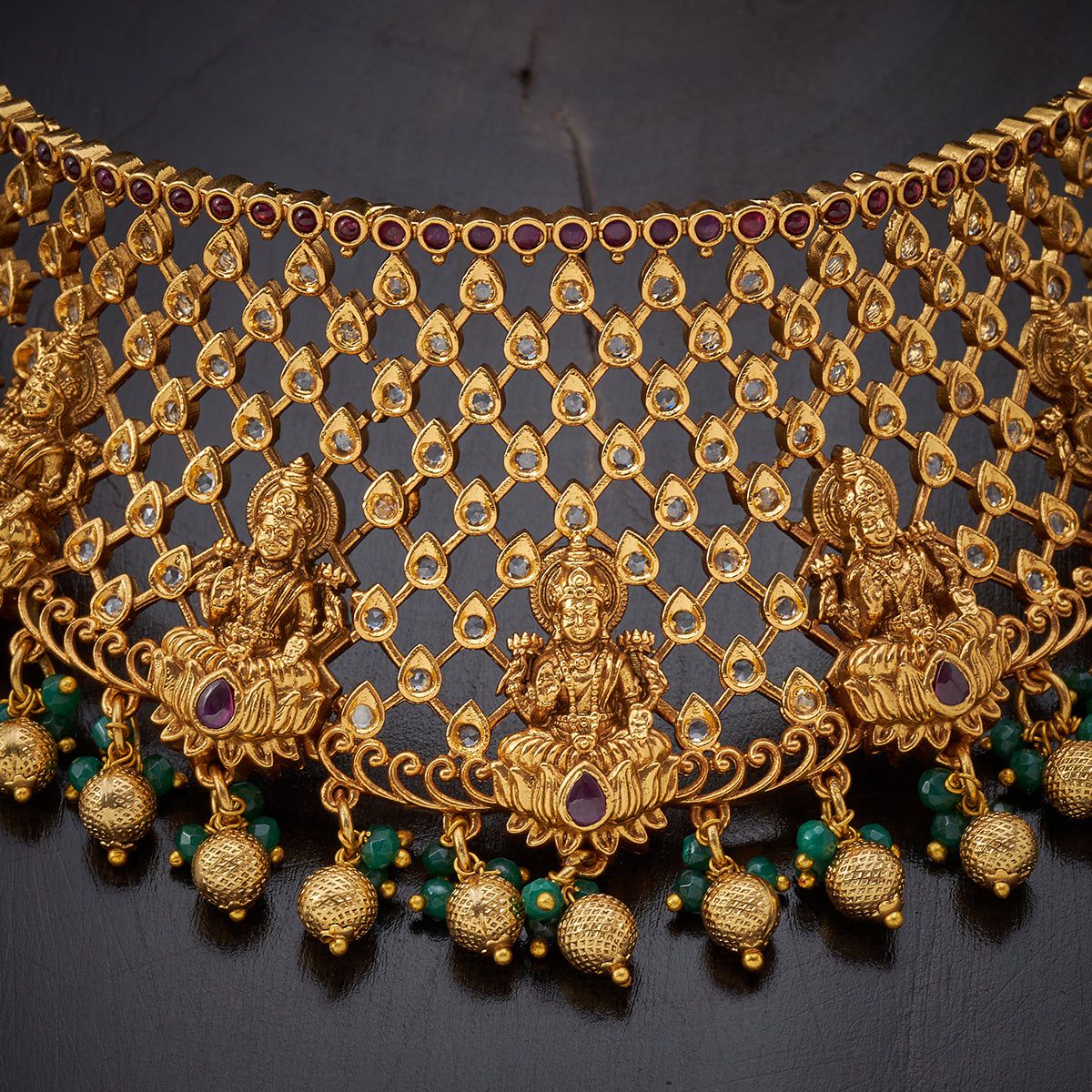 Antique Necklace Choker Necklace Emballished With Stones