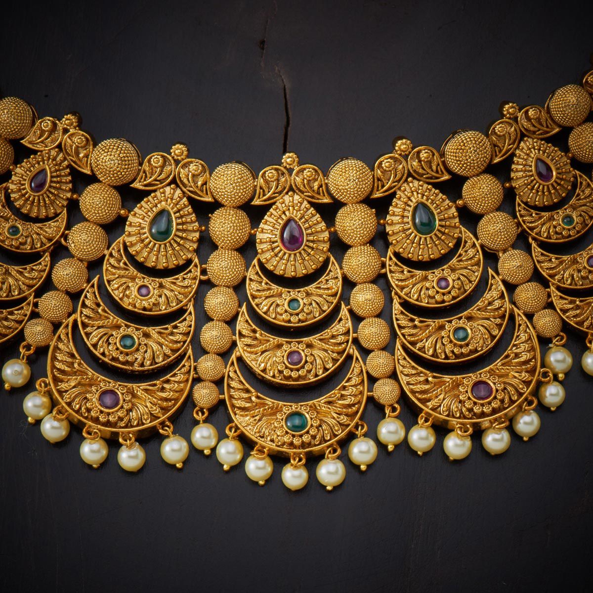 Synthetic Stones & Beads Necklace