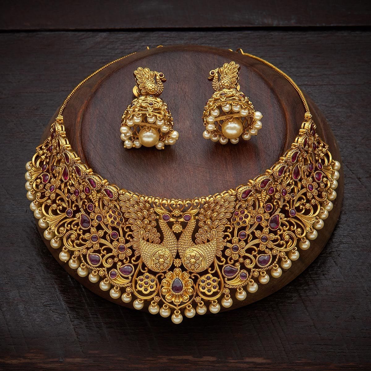 Copper Alloy Peacock Design Necklace