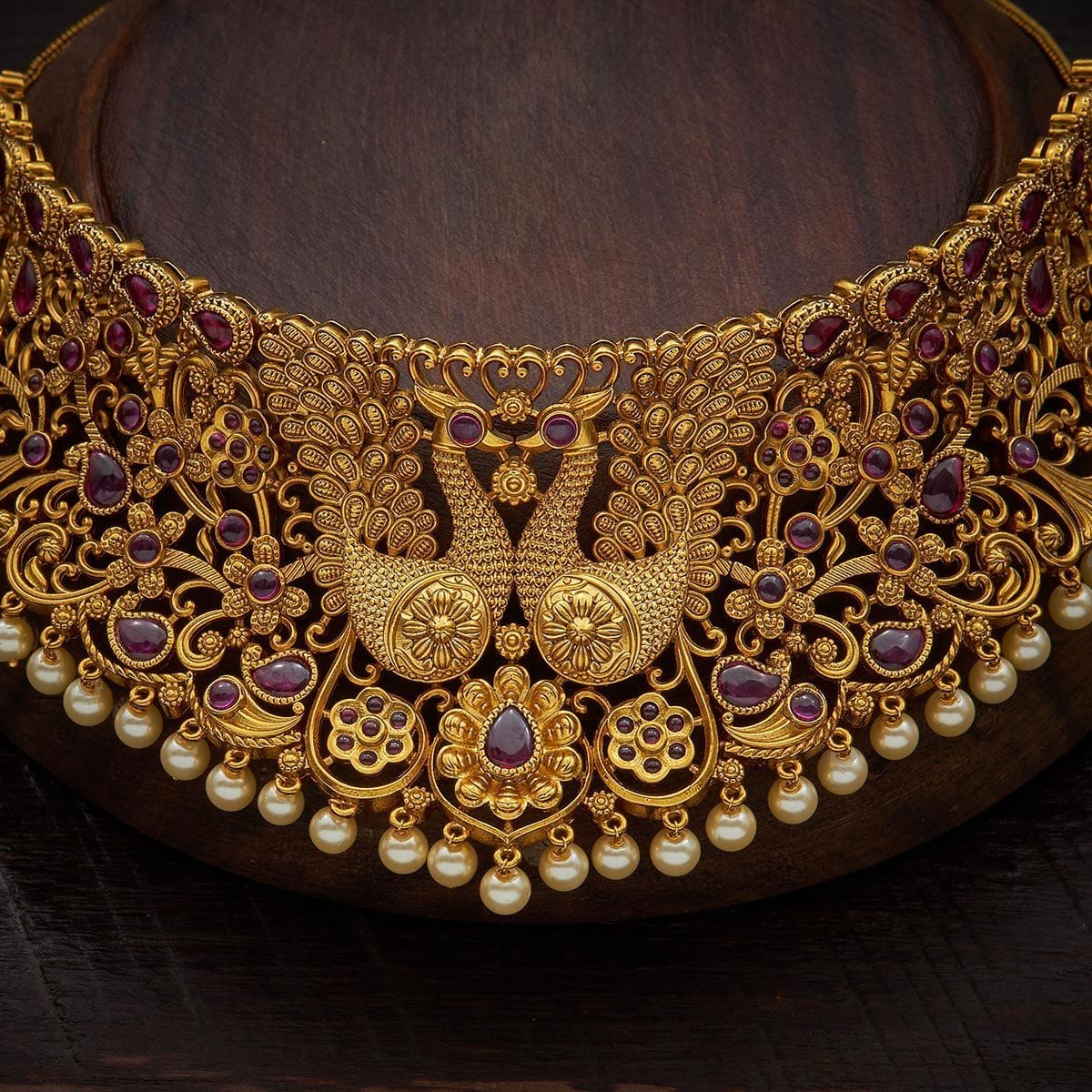 Copper Alloy Peacock Design Necklace